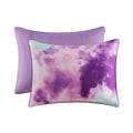Watercolor Tie Dye Printed Comforter Set With Throw Pillow King Multicolor Polyester