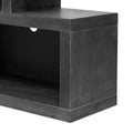 Retro Console Table With Symmetrical 2 Tier Open Shelf For Entryway And Living Room Black Black Mdf