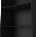 Sutton 4 Shelves Bookcase With Modern Storage Shelves Black Particle Board Engineered Wood