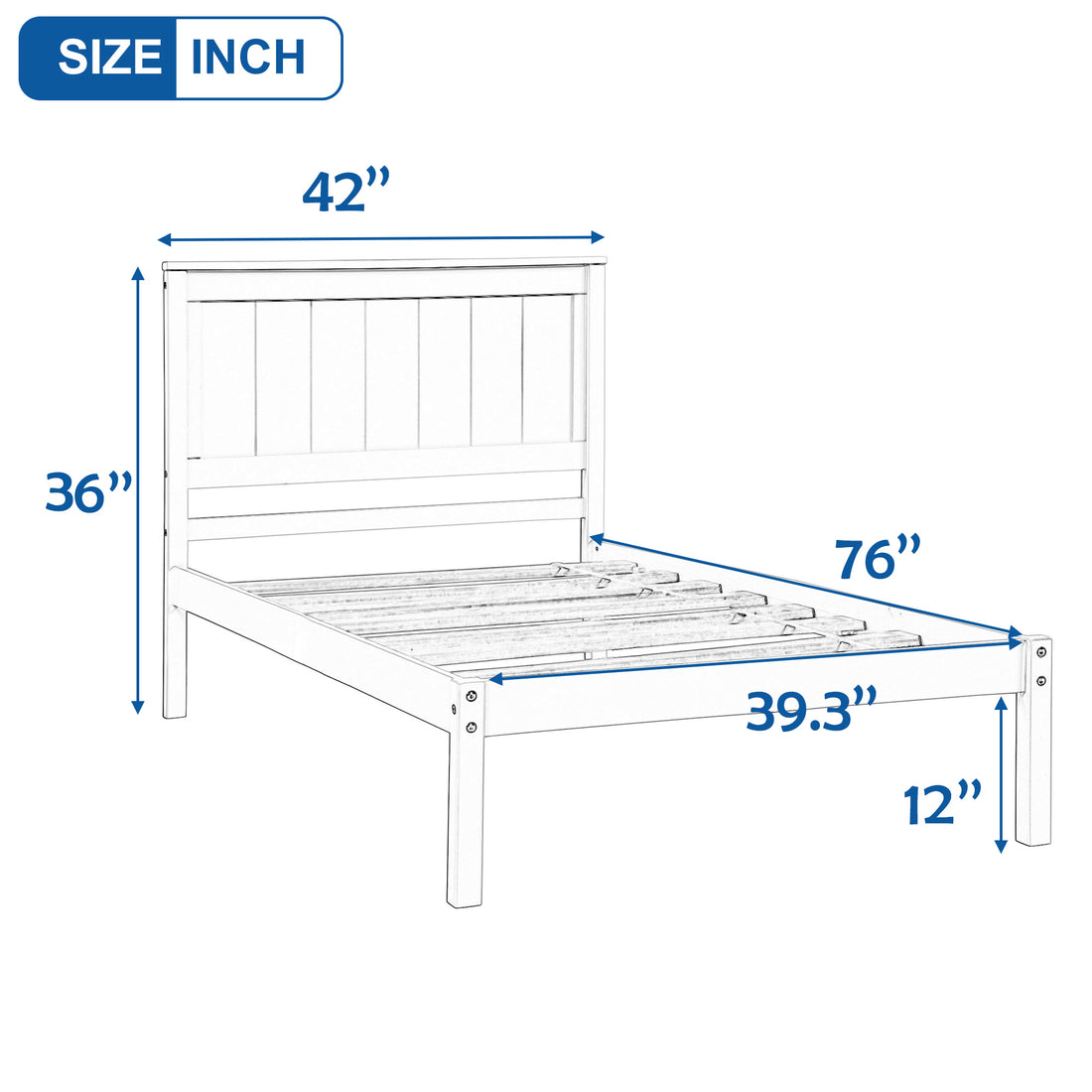 Platform Bed Frame With Headboard, Wood Slat Support, No Box Spring Needed,Twin, Espresso Old Sku:Wf191418Aap Twin Espresso Pine