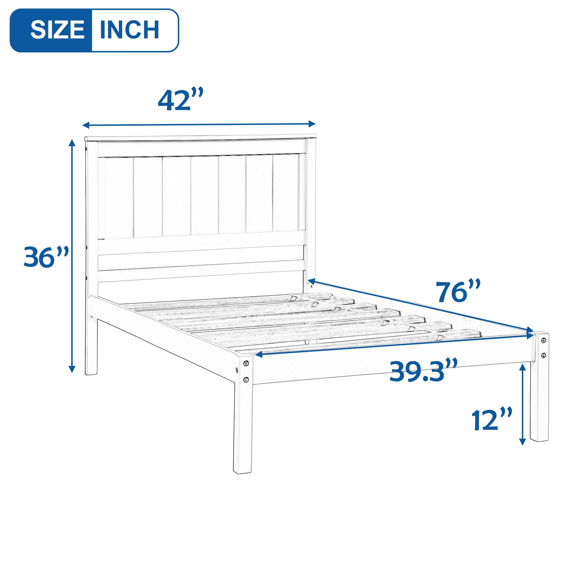 Platform Bed Frame With Headboard, Wood Slat Support, No Box Spring Needed,Twin, Espresso Old Sku:Wf191418Aap Twin Espresso Pine