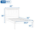 Platform Bed Frame With Headboard, Wood Slat Support, No Box Spring Needed,Twin, White Old Sku:Wf191418Aak Twin White Pine