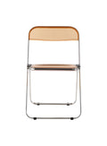Folding Chair Transparent Chairs Ghost Stackable Crystal Folding Chair Pc Plastic Living Room Seat Chrome Frame And Foldable Acrylic Chair Fo Orange Orange Pc