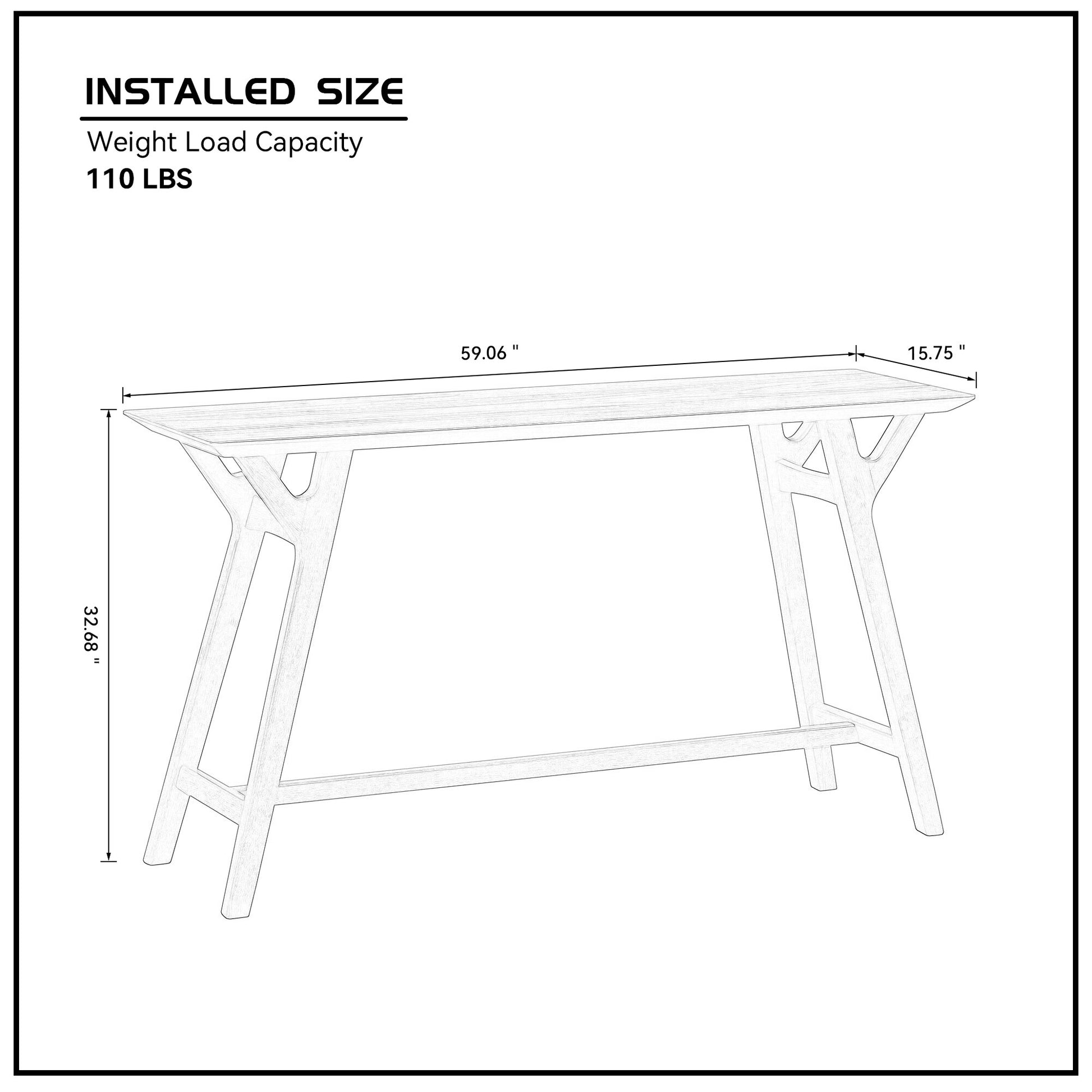 59.06 Inch Entryway Table For Living Room,Narrow Console Table With Solid Wood Legs, Modern Design Mdf Skinny Sofa Table Entrance Table For Hallway, Entrance,Apartment,Walnut Walnut Solid Wood Mdf