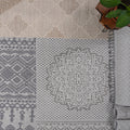 Naar Guros Collection 5X7 Beige Medallion Indoor Outdoor Area Rug Beige Polypropylene