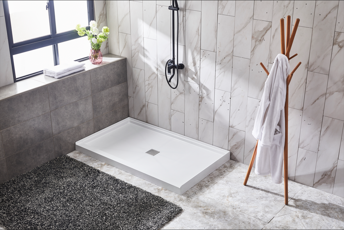 Glasstone Shower Base Smc Solid White Finish 6032 White Bathroom Stainless Steel