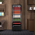 16.5 Cu. Ft Commerical Merchandiser Refrigerator, Reach In Beverage Cooler With Led Lightning For Shop Restaurant Bar, Etl Approved, Black Antique Dark Grey,Black Steel
