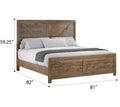 Lisque Brown King Bed King Brown Solid Wood