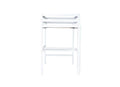 Twin High Loft Bed, Rubber Wood Loft Bed With Safety Guardrail, Built In Desk, Ladder,White Twin White Rubber Wood