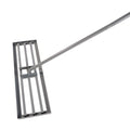 Garden Backyard Farmland Golf Course Compost Sand Leveling With 79.5 Long Handle Heavy Duty Tool Lawn Leveling Rake Grey Iron