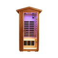 One People Outdoor Okoume Wood Far Infrared Sauna Room Natural Wood Metal & Wood