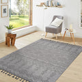 Naar Guros Collection 6X9 White White Traditional Indoor Outdoor Area Rug White Polypropylene