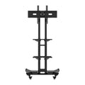 Fanco Universal Swivel Tv Stand For 32 80 Inch Tvs, Height Adjustable Table Top Tv Stand Mount With Tilt, Max Vesa 600X400Mm Black Black Primary Living Space 70 79 Inches Iron