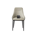 Dining Chair Modern Pu Leather Dining Room Chair With Sturdy Metal Legs, Upholstered Seat Dinner Chairs Accent Side Chairs For Indoor Kitchen Living Room Black And White, Set Of 2 Brown,Ivory Sponge Pu Leather