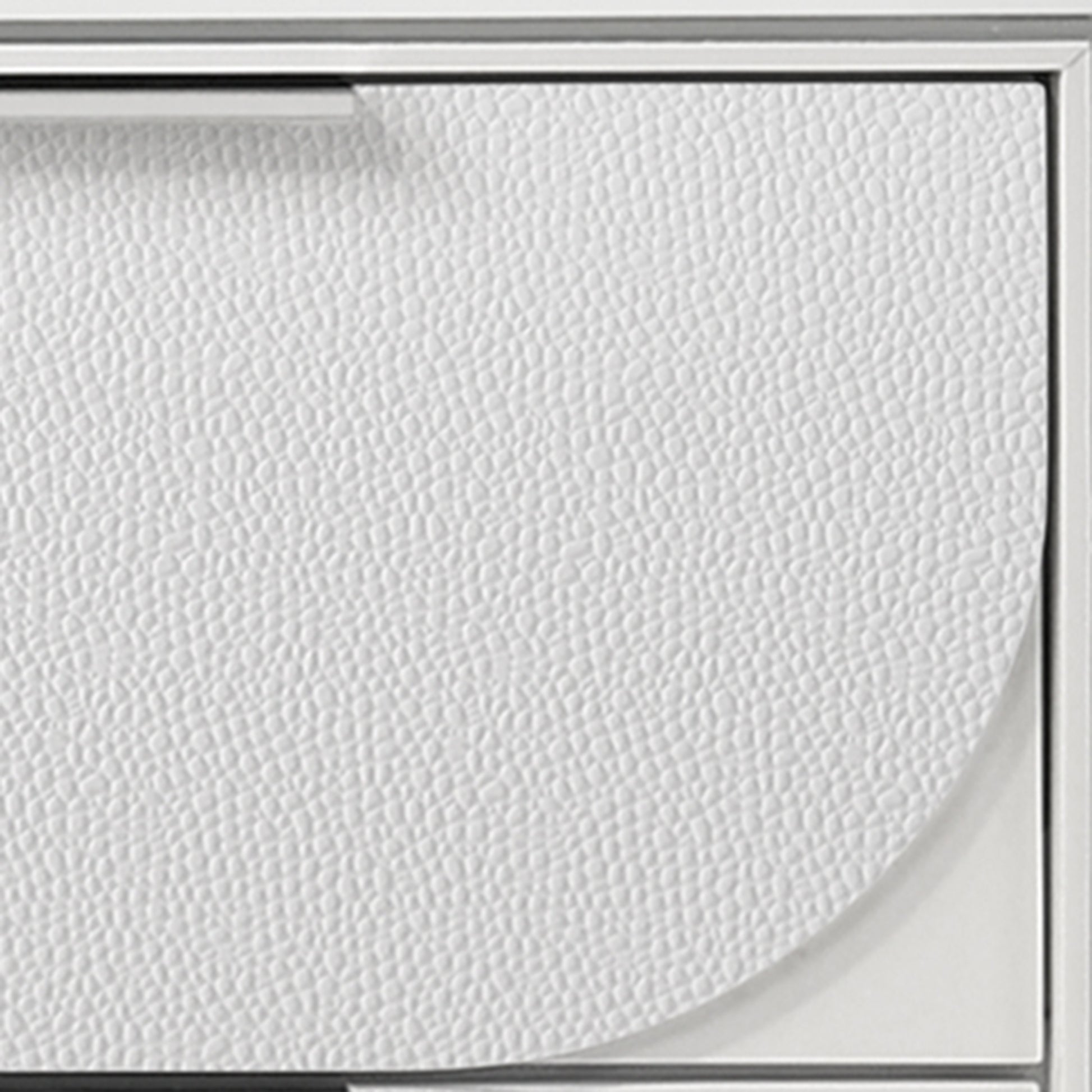 Tarian Pearl White Finish Nightstand White Acrylic,Synthetic Wood