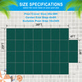 Pool Safety Cover, Fits 18X36Ft Rectangular Inground Winter Swimming Pools, With 4X8Ft Center End Step, Triple Stitched High Strength Mesh Pp, Great Rain Permeability, Installation Hardware,Green Mesh Green Polypropylene