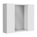 Artemisa Medicine Cabinet, Double Door, Mirror, One External Shelf White White 2 1 Bathroom Wall Mounted Modern Particle Board Particle Board