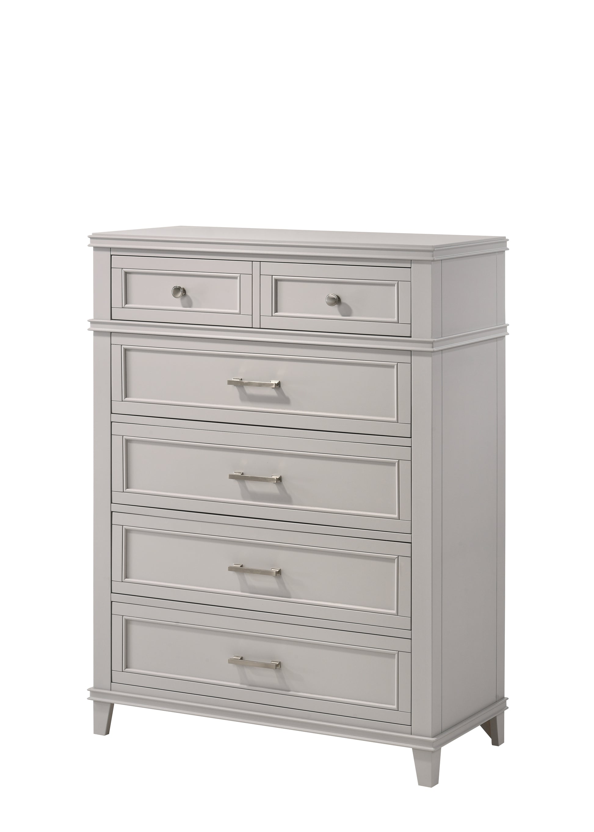 Gray 5 Drawer Chest Gray Solid Wood Mdf