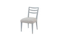 Ladderback Side Dining Chair Is Ocean Colored Finish Set Of 2 Light Blue Solid Wood Mdf