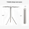 Space Efficient & Rustproof Design Clothes Drying Rack,Aluminum Rod Summer Clothes Drying Rack,Small Fashionable Clothes Drying Rack White Aluminum