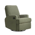 Tucker Swivel Recliner In Sage Boucle Sage Fabric