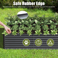 6X3X2Ft Galvanized Raised Garden Bed, Outdoor Planter Garden Boxes Large Metal Planter Box For Gardening Vegetables Fruits Flowers, Gray Gray Garden & Outdoor Steel