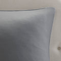 Embroidered 8 Piece Comforter Set Grey Queen Queen Grey Polyester