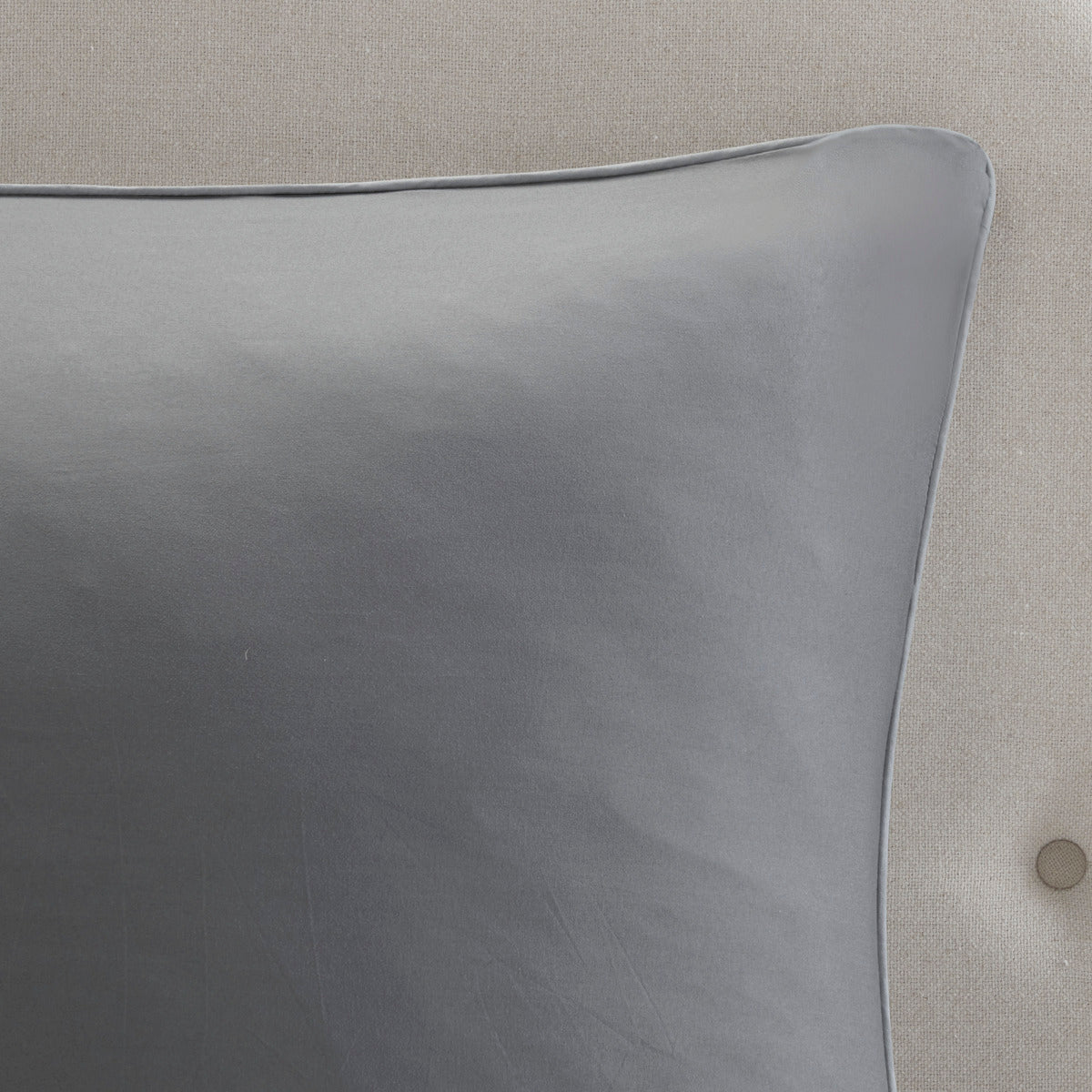 Embroidered 8 Piece Comforter Set Grey Queen Queen Grey Polyester