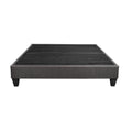 Contemporary 14 In. Platform Mattress Foundation, Queen Size Upholstered Bed Frame Base, Dark Gray Box Spring Not Required Queen Dark Gray Wood Contemporary Bed Frame Polyester Polyester Plywood