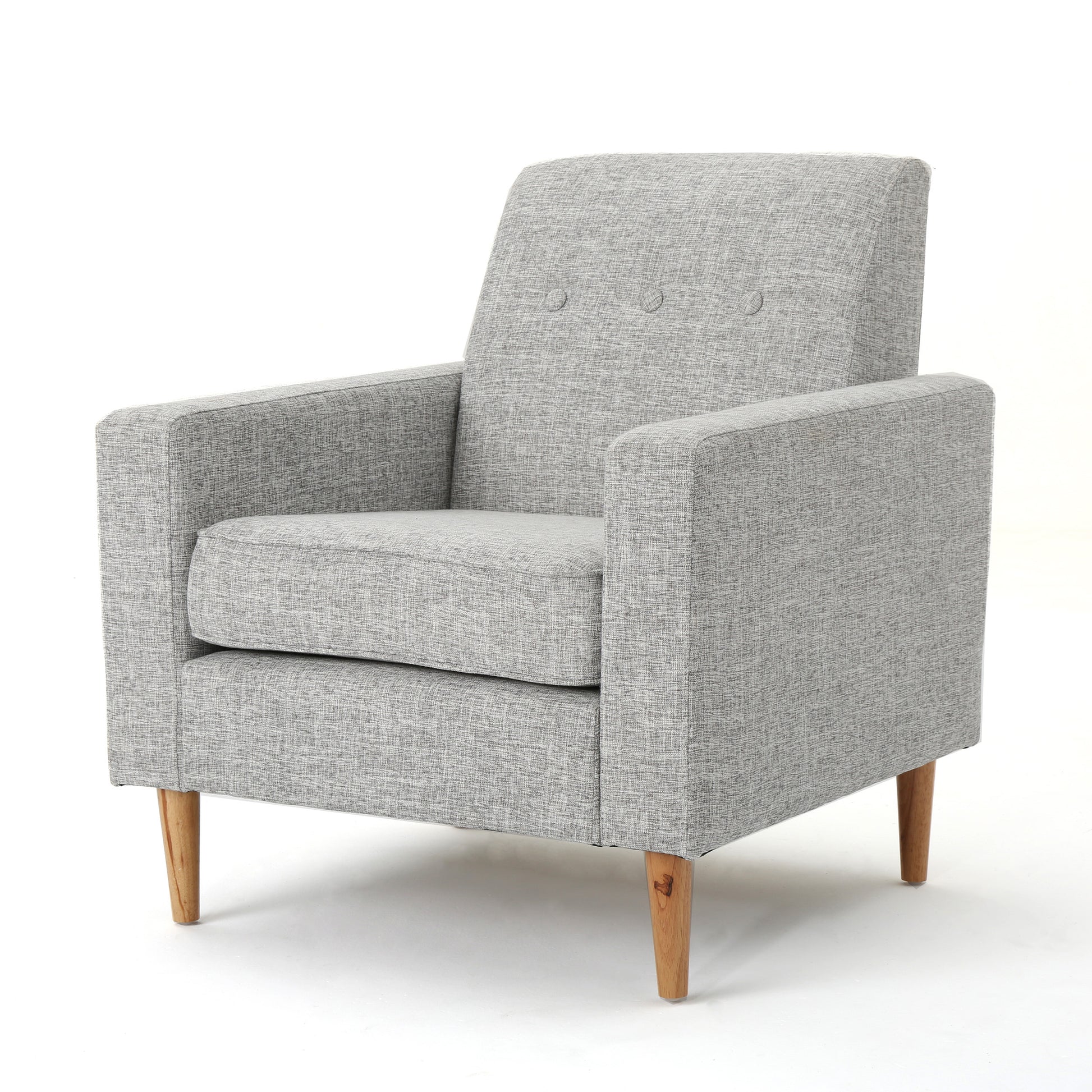 Club Chair Light Grey Fabric