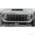 Front Mesh Grille Grid Grill For 2018 2024 Jeep Wrangler Rubicon Sahara Sport Jl Jt Grill With Camera Hole Black Plastic Black Abs