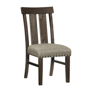 Classic Brown Finish Dining Chairs Set Of 2, Upholstered Seat Trim Wooden Dining Kitchen Furniture Brown Dining Room Classic Side Chair Wood