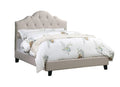 Contemporary 1Pc Queen Size Bed Adjustable Hb Light Brown Polyfiber Tufted Upholstered Wooden Bedframe Bedroom Furniture Box Spring Not Required Queen Light Brown Espresso Wood Bedroom