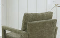 Mid Century Armchairaccent Chair With Chenille Armrest & Soft Cushion For Living Room, Bedroom, Home Office, Study, Forest Green Green Foam Wood Fabric