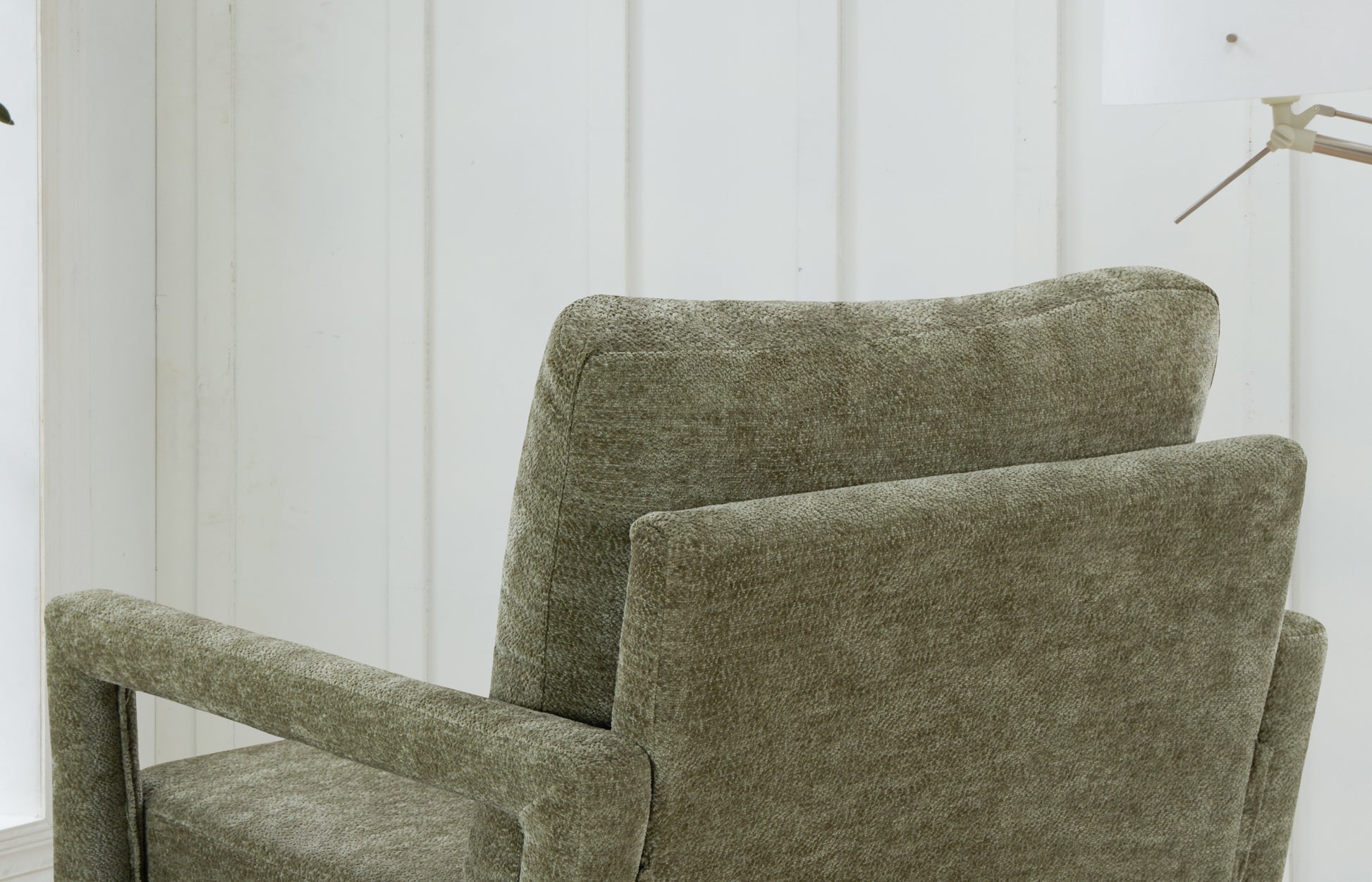 Mid Century Armchairaccent Chair With Chenille Armrest & Soft Cushion For Living Room, Bedroom, Home Office, Study, Forest Green Green Foam Wood Fabric