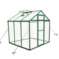 Newly Marketed Gain Height Windproofaluminum Greenhouse 6X6 Ft Polycarbonate Greenhouse Raised Base And Anchor Aluminum Heavy Duty Walk In Greenhouses For Outdoor Backyard In All Season Green Aluminium Alloy