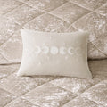 4 Pcs Velvet Comforter Set With Throw Pillow Full Queen Full Champagne Polyester