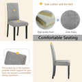 Faux Marble Dining Rectangular Table, 4 Person Wood Dining Table, White Dark Espresso Gray Upholstered Chair Faux Marble White Dark Espresso Gray Seats 4 Wood Dining Room Rectangular 4 Leg Rectangular Dining Table With Chair Mdf,Paper,Rubber Wood