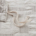 3 Piece Cotton Jacquard Duvet Set Full Queen Ivory Polyester