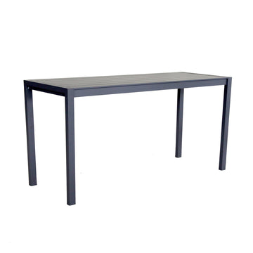 Premium Aluminum Rectangular Bar Table Pewter Aluminium