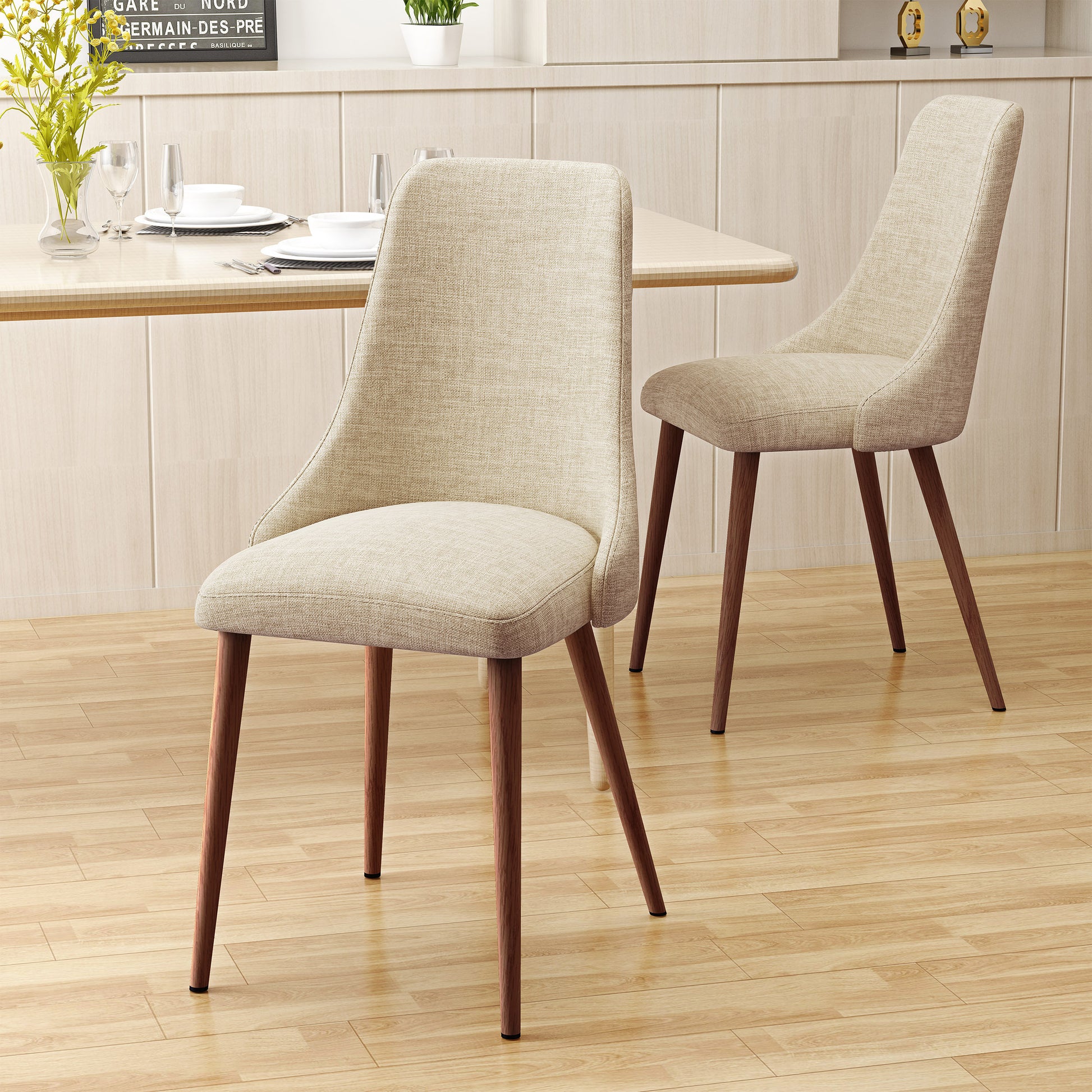 Dining Chair Wheat Fabric