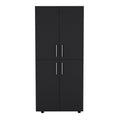 Hazel Armoire In Melamine With 2 Doors4 Shelves And 2 Clothes Hanging Bar Black Bedroom Contemporary Particle Board Melamine