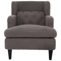 Upholstered Accent Chair Tufted Armchair For Living Room And Bedroom, Russet Brown Brown Birch Foam Teddy