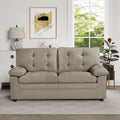 Apartment Beautiful Seat Love, 3 Seat, Grey Faux Leather Grey Pu 3 Seat
