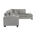 2 Piece Reversible Sectional With Chaise Tufted Detail Taupe Microfiber Upholstered Modern Living Room Furniture Taupe Microfiber Primary Living Space L Shaped Plywood,Solid Wood 5 Seat