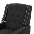 Classic Dark Grey Fabric Push Back Chair Dark Gray Fabric