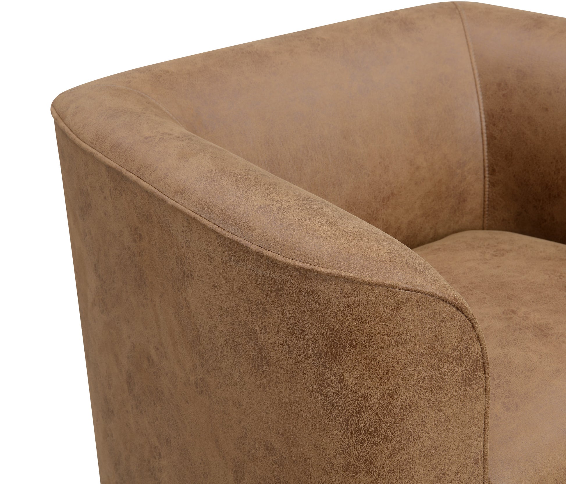 Brella Brown Swivel Accent Chair Brown Foam Engineered Wood