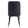 Table And Chair Set.The Table Has A Glass Top With Imitation Marble Pattern Stickers And Stainless Steel Golden Legs. Paried With Chairs With Pu Artificial Leather Backrest Cushions And Black Legs. White Gold Seats 8 Glass Metal
