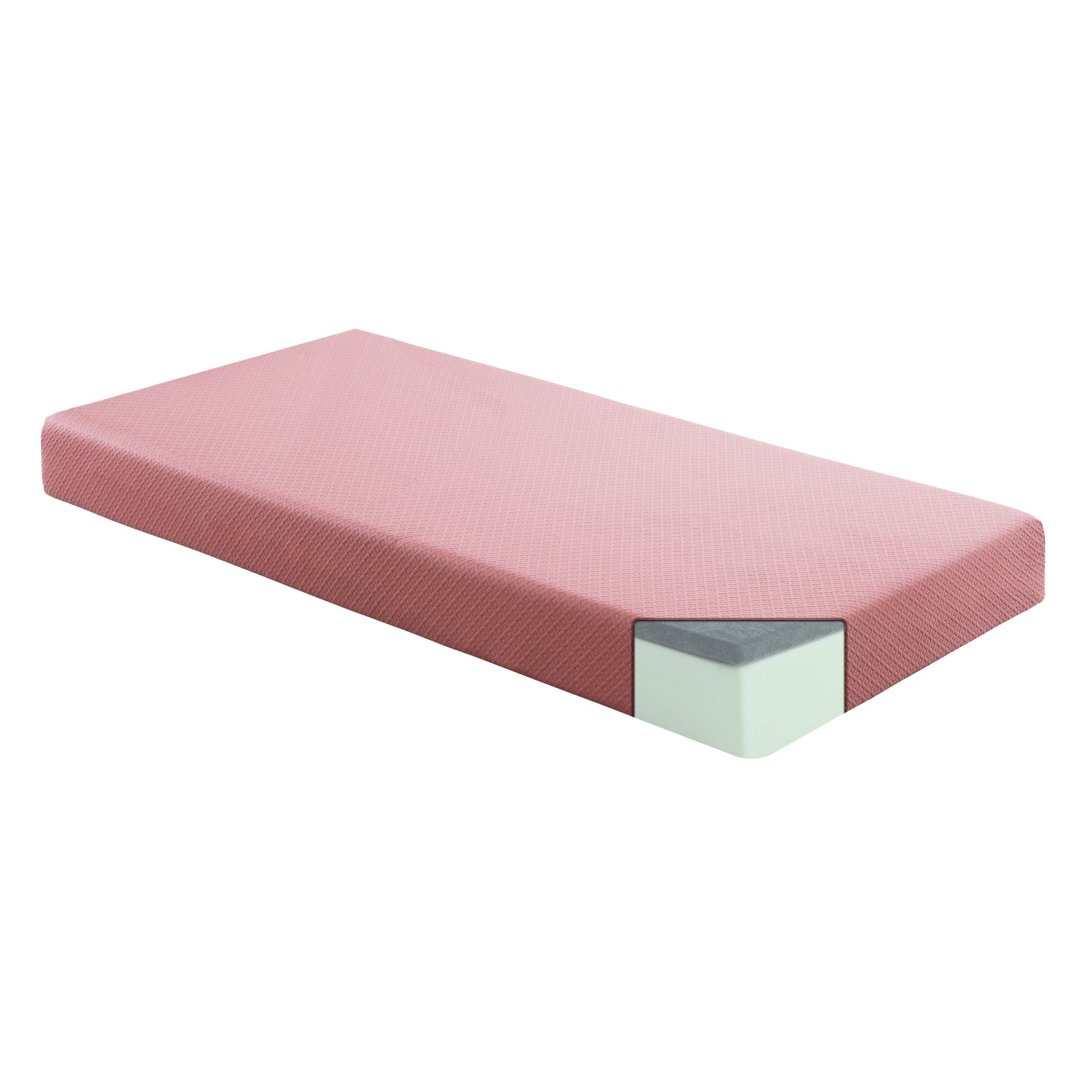 7Inch Full Mattress And Pillow Setfabric Gel Infused Memory Foam Mattress, Pink, Mattress In A Box Full Pink Bedroom Foam