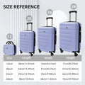 4 Piece Hard Shell Luggage Set,Carry On Suitcase With Spinner Wheels,Family Luggage Set,Lavender Purple 12 20 24 28In Lavender Purple Abs